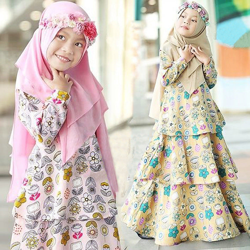 Floral Dress and Headscarf