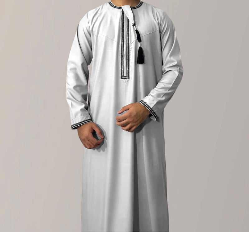 Premium Omani Thobe Round Neck