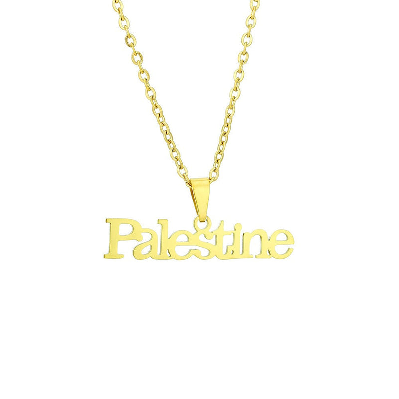 Stainless Steel Palestine Necklace Fashion Geometric for Men and Women