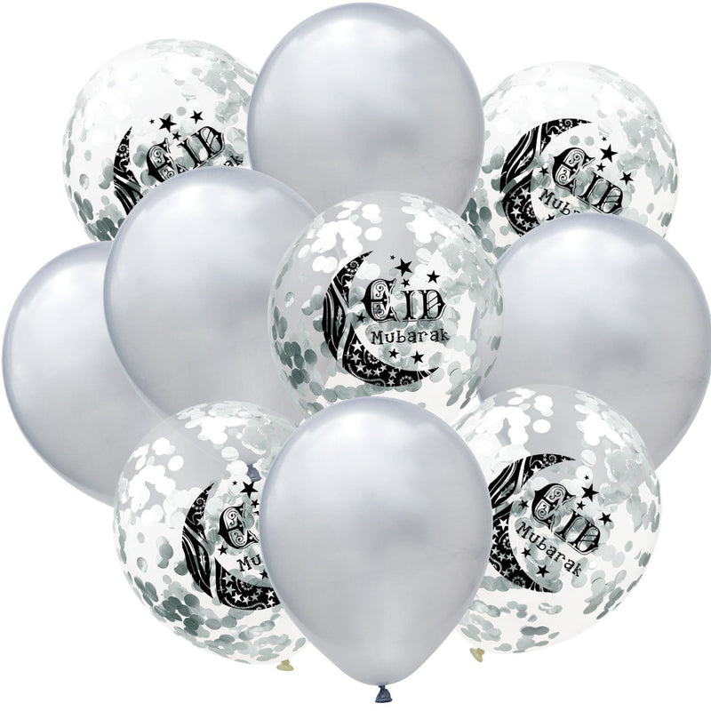 Moon Castle Party Balloon Set with Latex and Glittery Paper Pieces