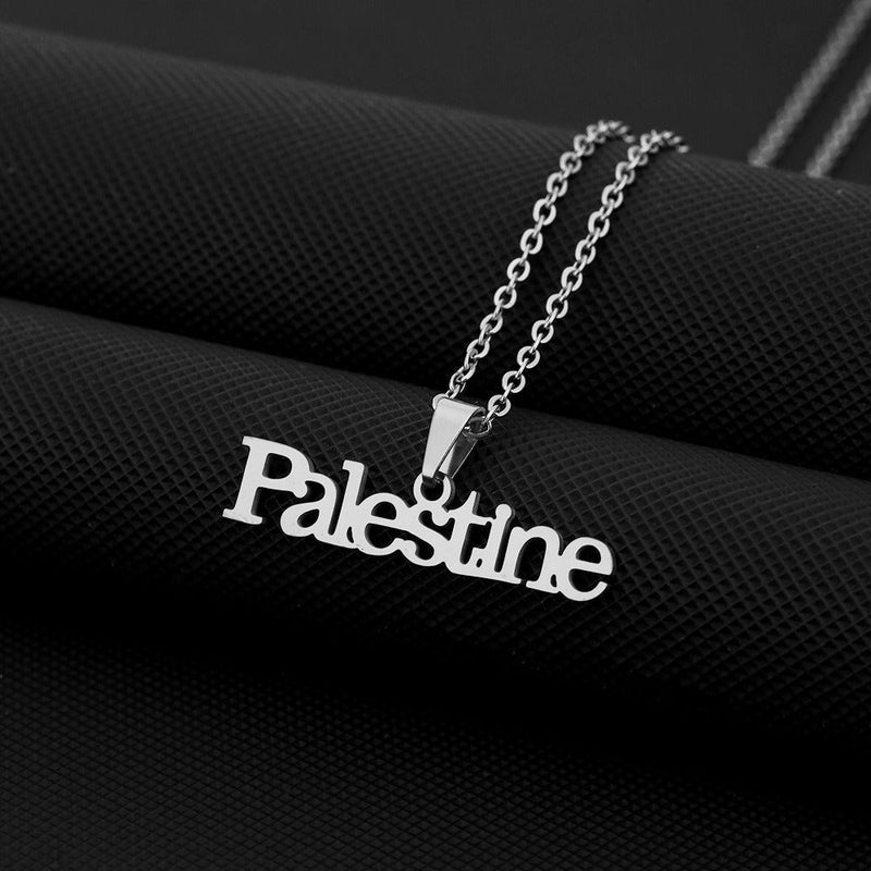 Stainless Steel Palestine Necklace Fashion Geometric for Men and Women