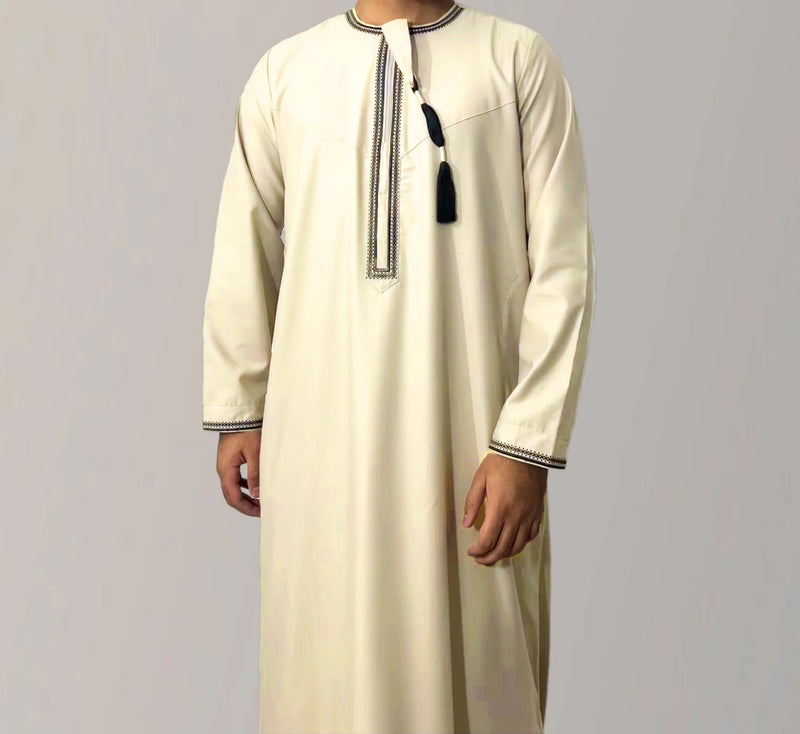 Premium Omani Thobe Round Neck