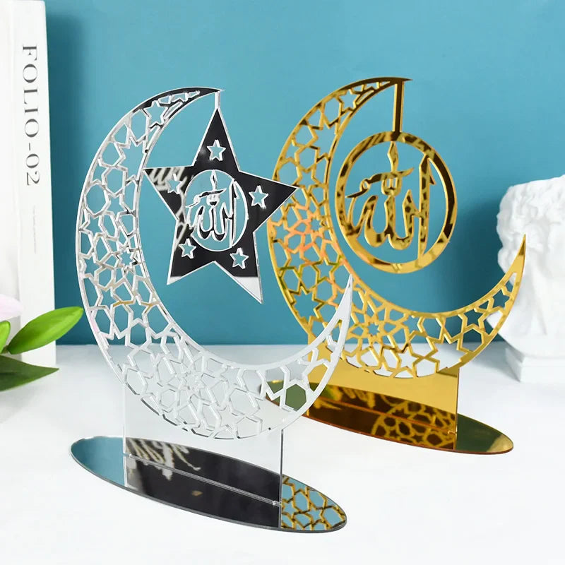 Celebrate Eid Mubarak with this Elegant Acrylic Mirror Decoration.