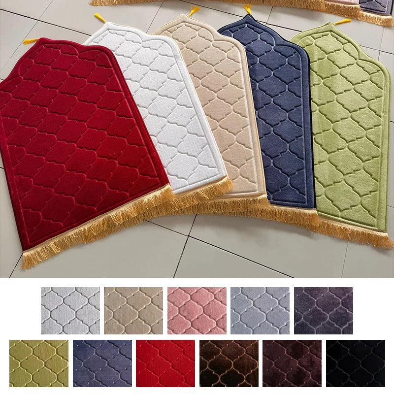 Embossed Luxury Prayer Mat Anti-Slip