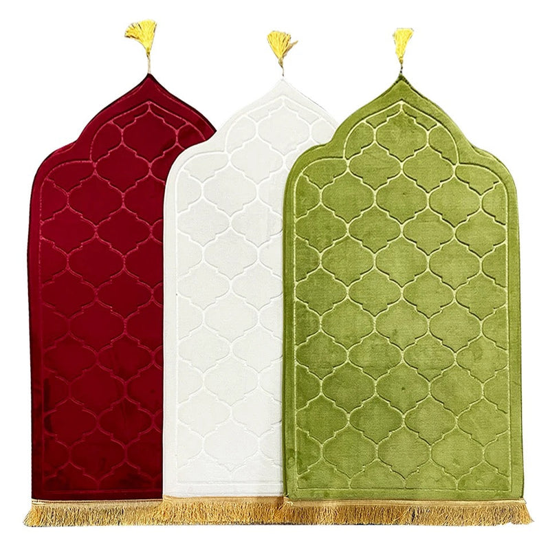 Embossed Luxury Prayer Mat Anti-Slip