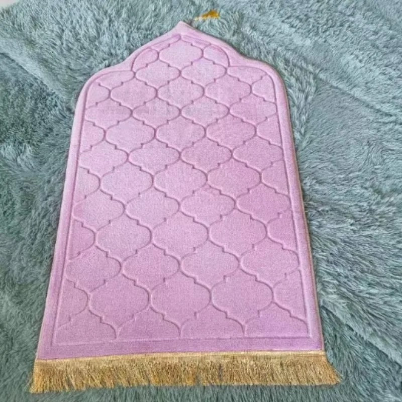 Embossed Luxury Prayer Mat Anti-Slip