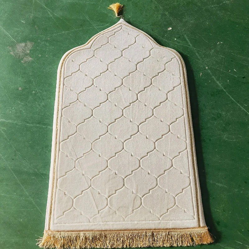 Embossed Luxury Prayer Mat Anti-Slip