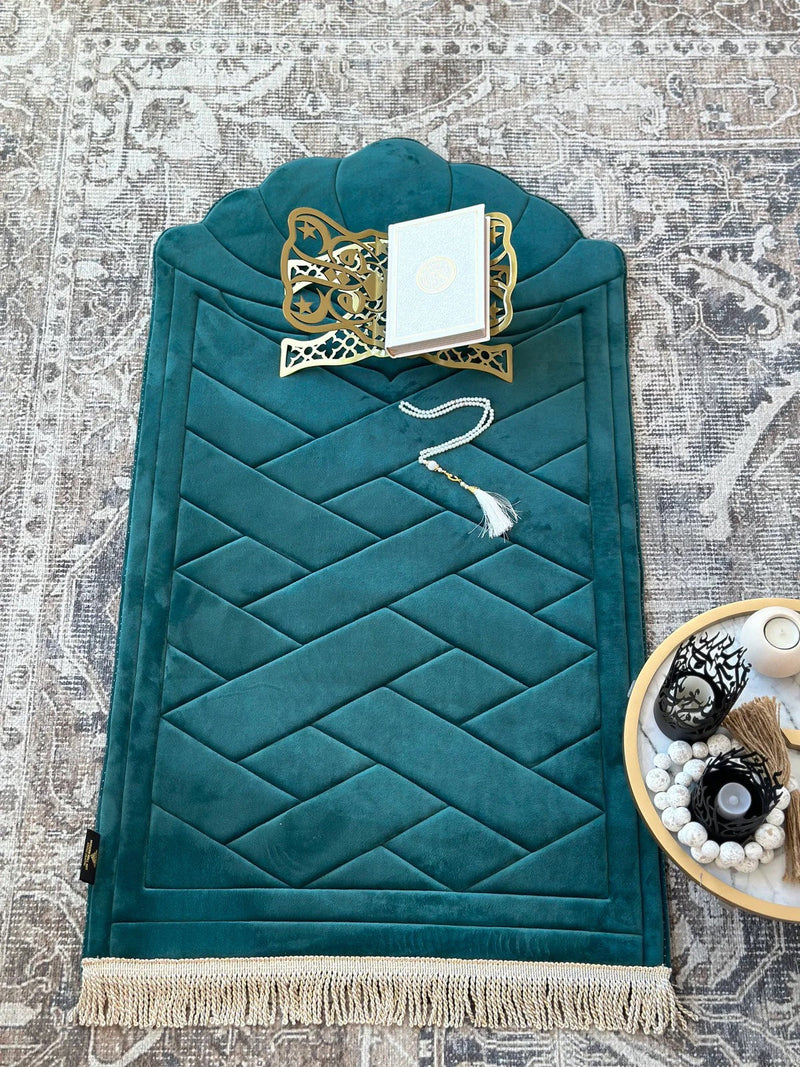 Premium Luxury Solid Color Prayer Mat - Anti-Slip