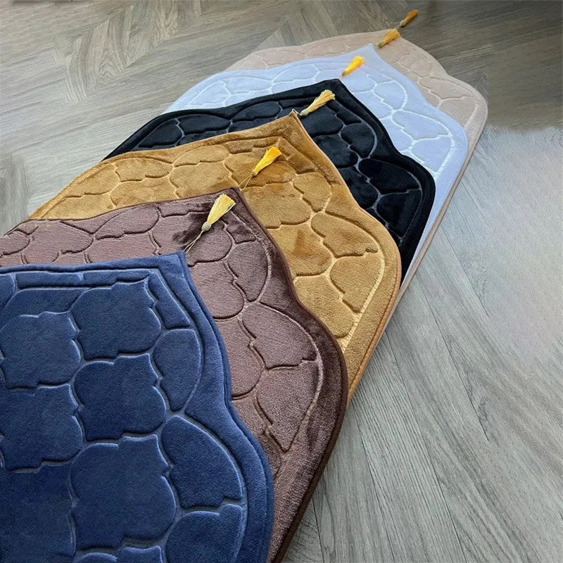 Embossed Luxury Prayer Mat Anti-Slip