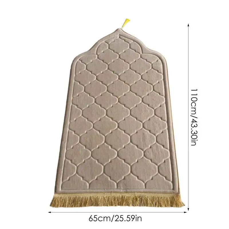 Embossed Luxury Prayer Mat Anti-Slip