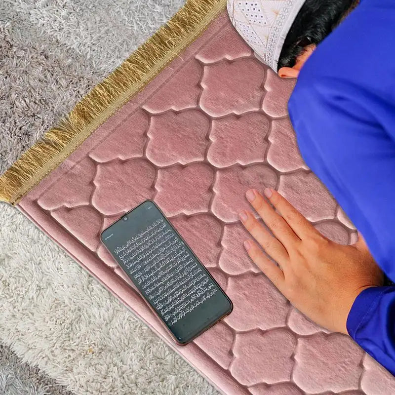 Embossed Luxury Prayer Mat Anti-Slip