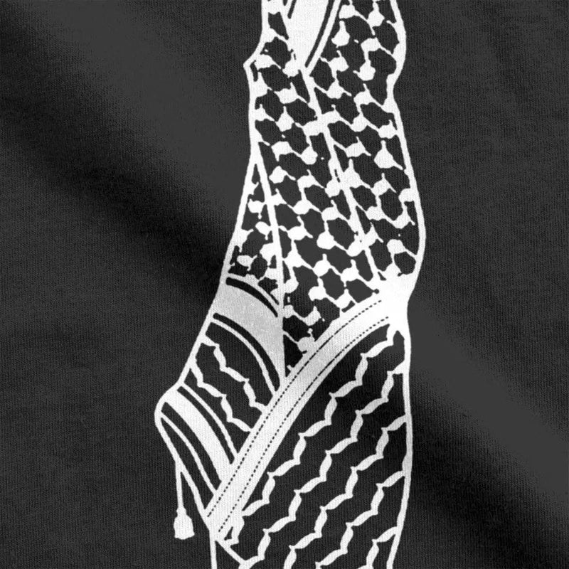 Palestine T-shirt Map with Keffiyeh